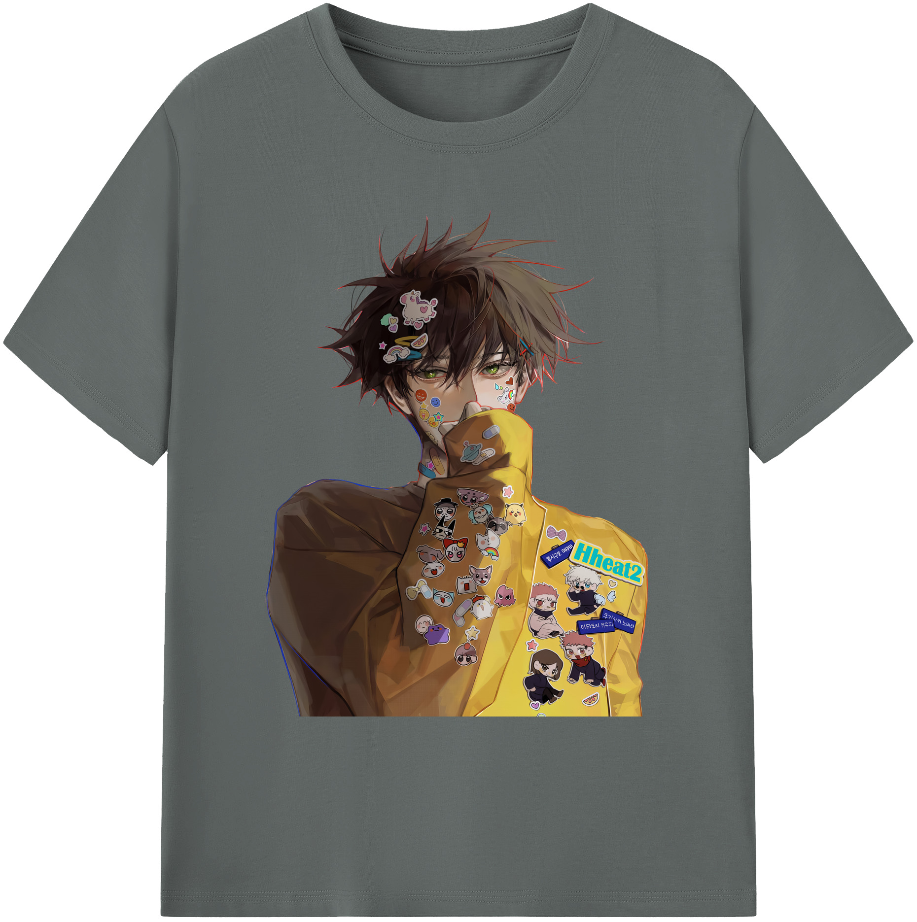 （画像用） 呪術廻戦 Jujutsu Kaisen 綿100％ メンズ半袖Tシャツ｜肌触りやわらか＆通気性